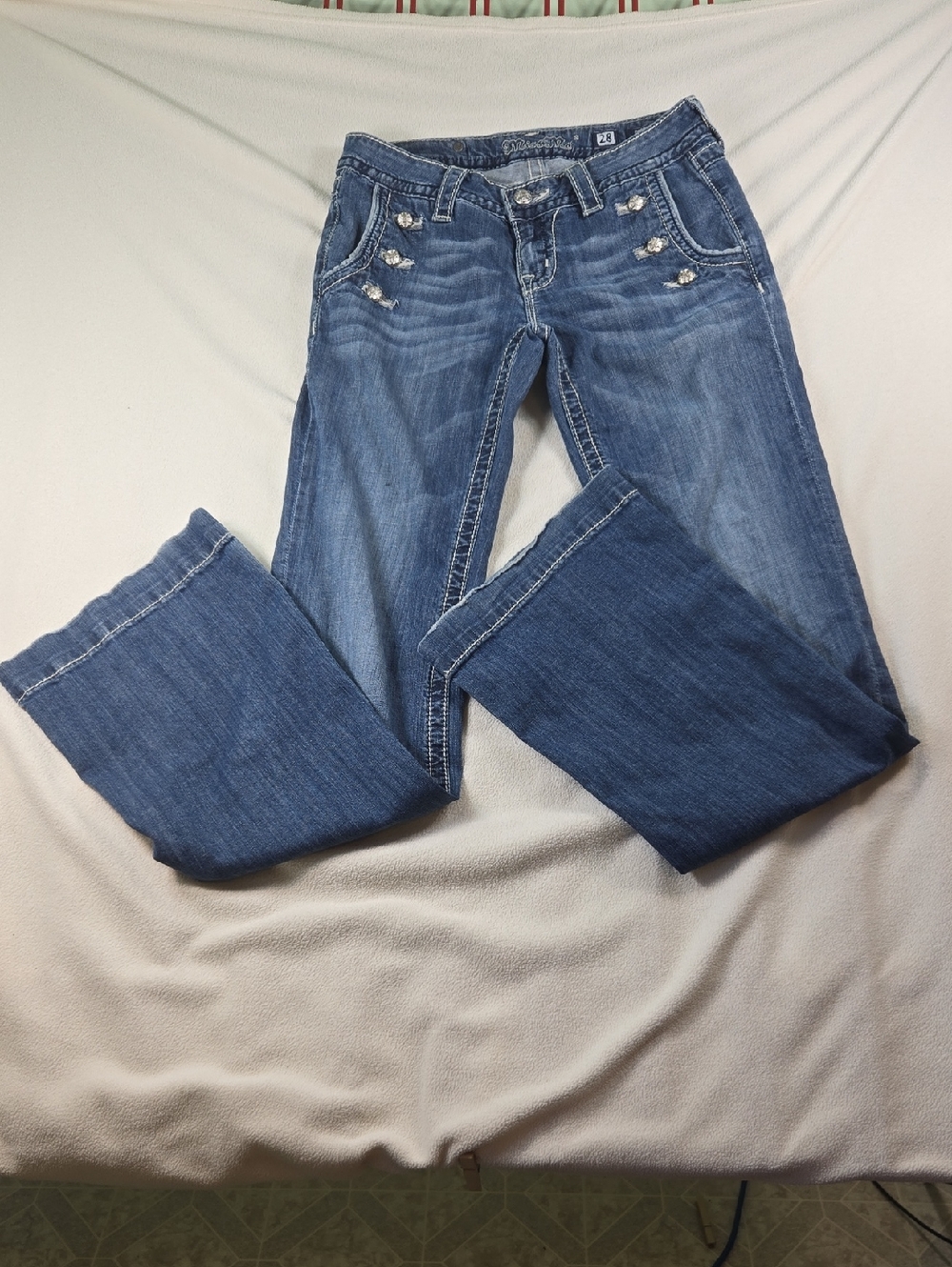 Miss Me Blue Women's Wideleg Jeans